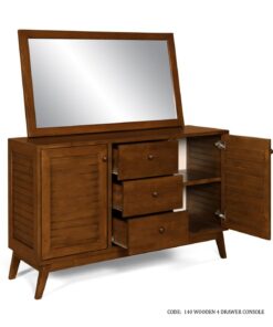 کنسول چوبی سه کشو مدل رانا