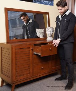 کنسول چوبی سه کشو مدل رانا