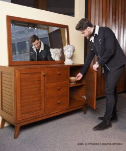 کنسول چوبی سه کشو مدل رانا