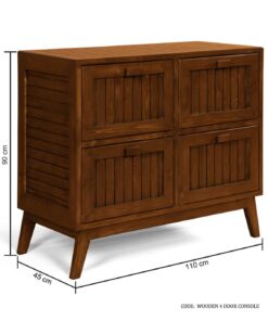 کنسول و گنجه چوبی چهار کمد مدل راسان