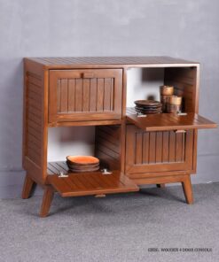 کنسول و گنجه چوبی چهار کمد مدل راسان