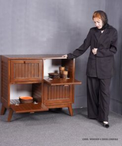 کنسول و گنجه چوبی چهار کمد مدل راسان