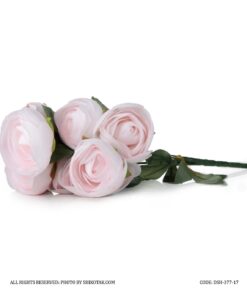 دسته گل مصنوعی رز صورتی هلندی مدل 377-10