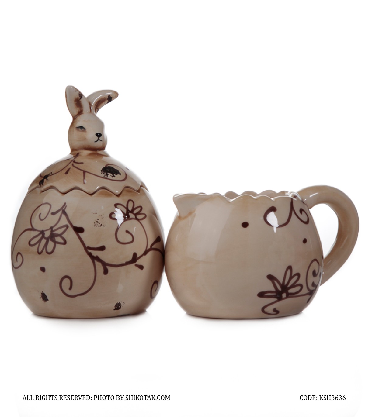 ست قندان و شکرپاش طرح خرگوش