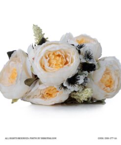 دسته گل مصنوعی رز سفید یونیکا