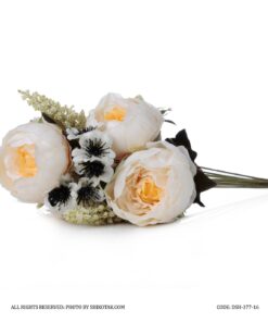 دسته گل مصنوعی رز سفید یونیکا