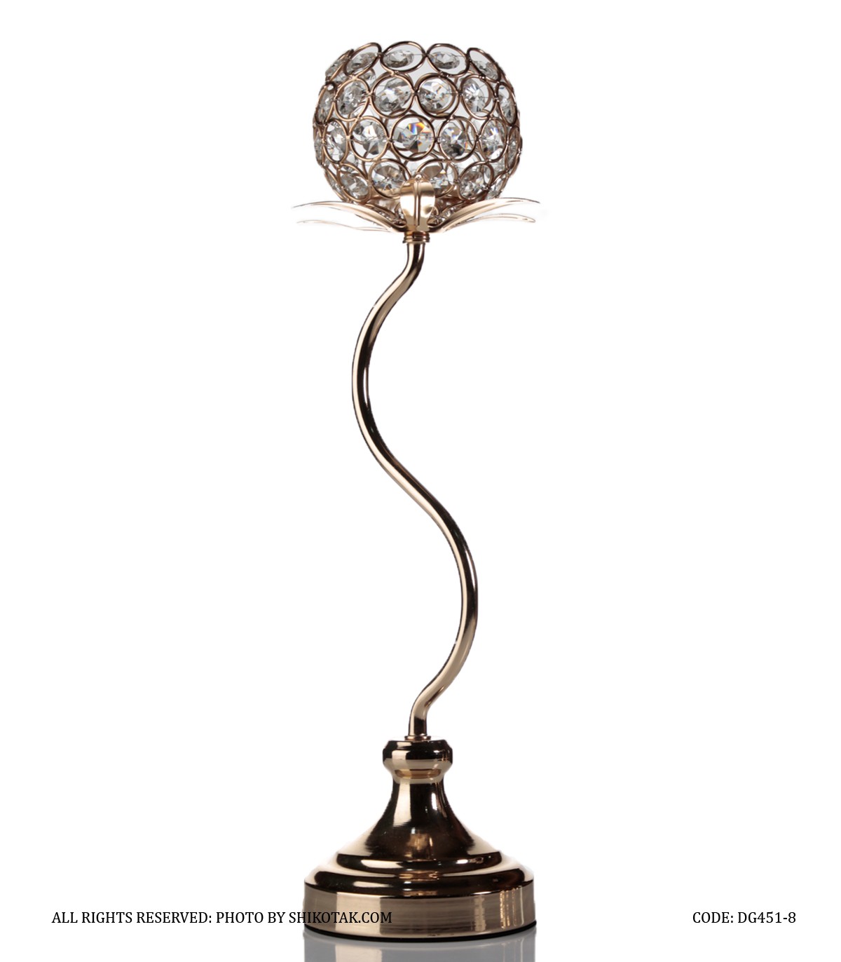 جاشمعی طلایی گلبرگ دار