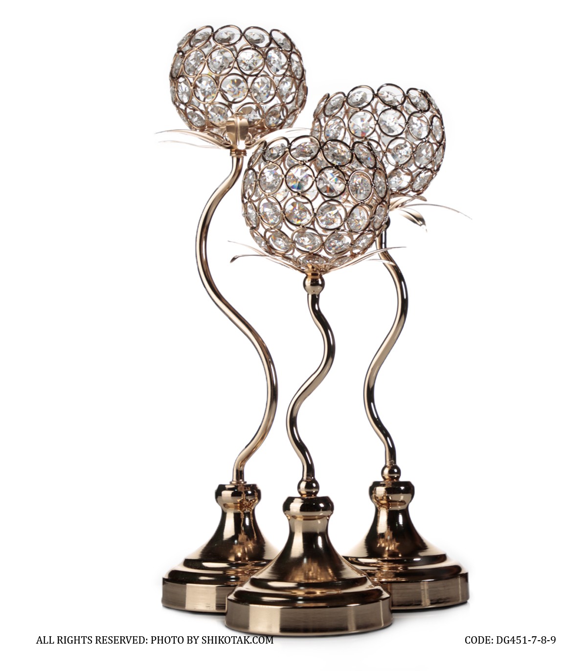 جاشمعی طلایی گلبرگ دار