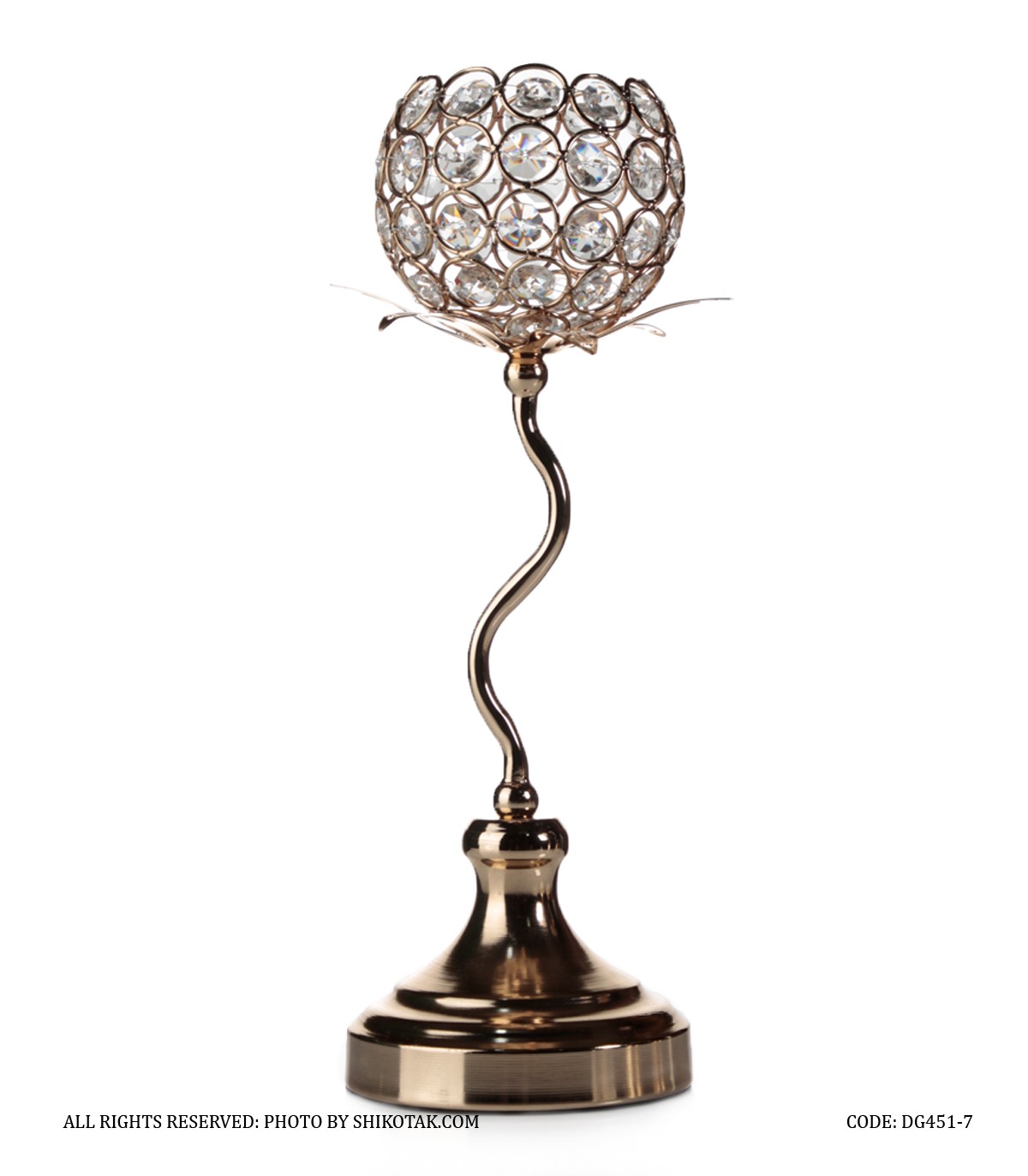 جاشمعی طلایی گلبرگ دار