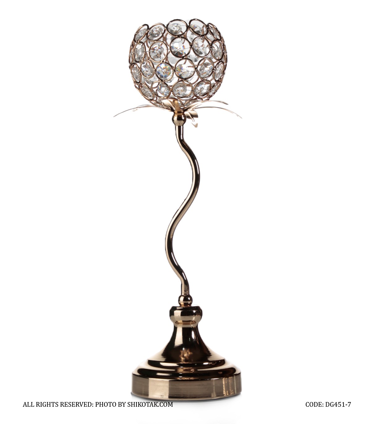 جاشمعی طلایی گلبرگ دار