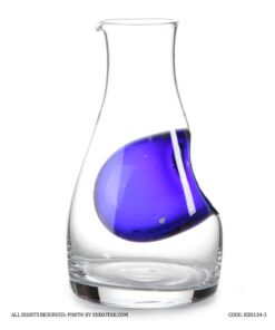 تنگ  نوشیدنی شیشه ای با مخزن یخ رنگی