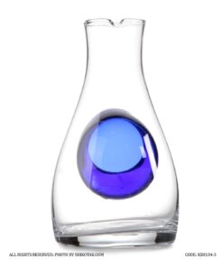 تنگ  نوشیدنی شیشه ای با مخزن یخ رنگی