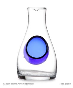 تنگ  نوشیدنی شیشه ای با مخزن یخ رنگی