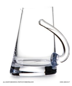 سس خوری شیشه ای فانتزی دسته منحنی کوچک