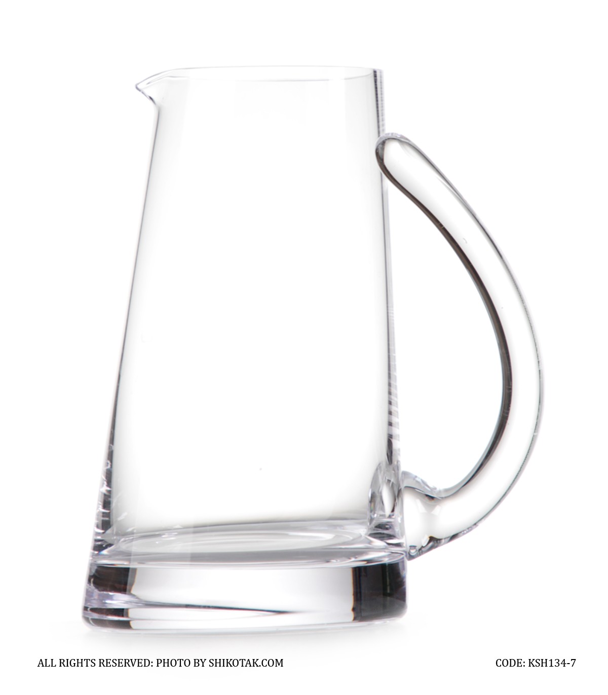 سس خوری شیشه ای دسته منحنی متوسط