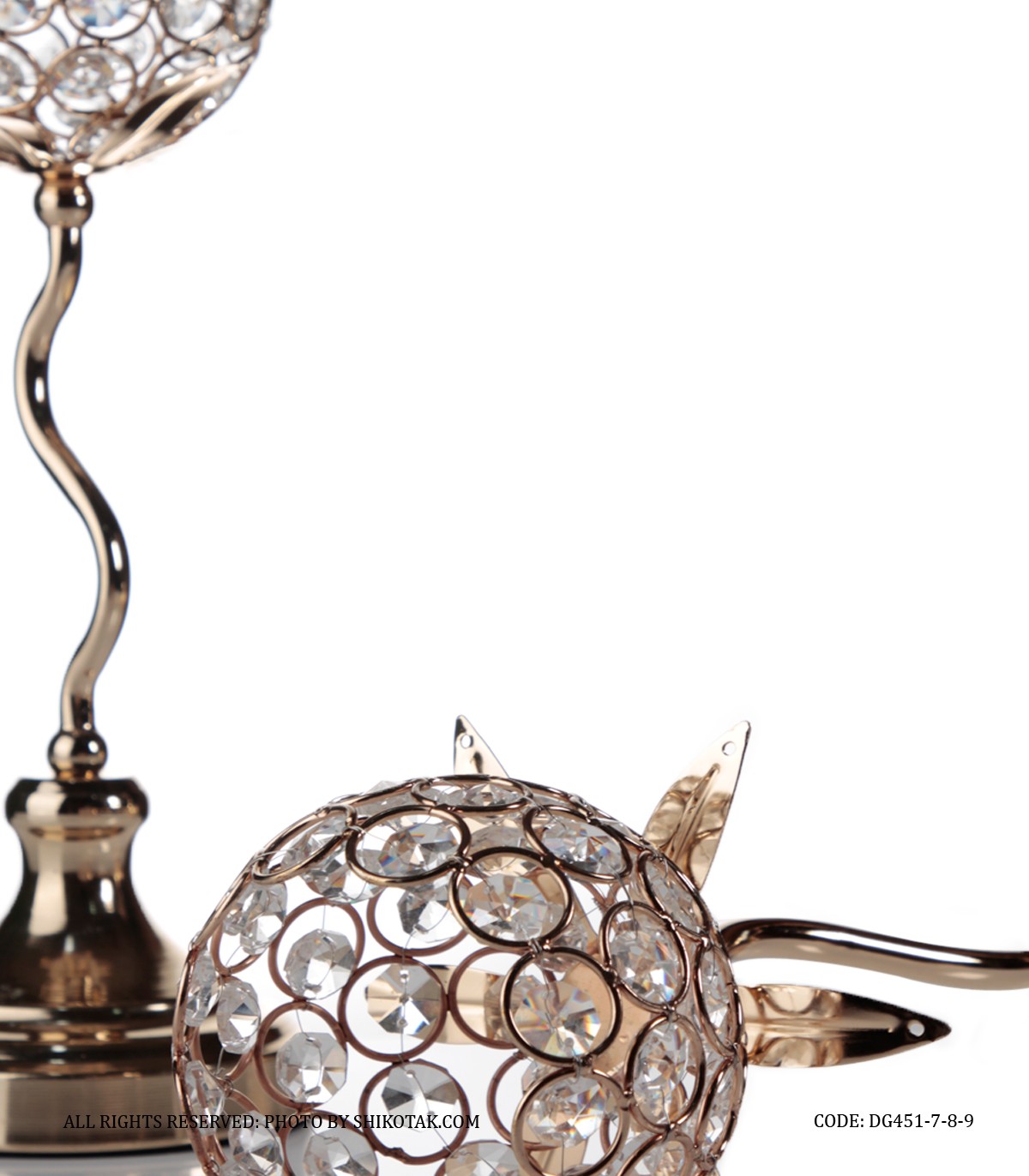 جاشمعی طلایی گلبرگ دار