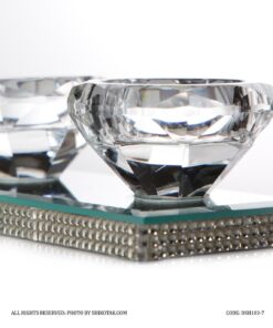 جاشمعی کریستالی تخت سه تایی مدل Sheri