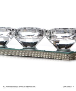 جاشمعی کریستالی تخت سه تایی مدل Sheri