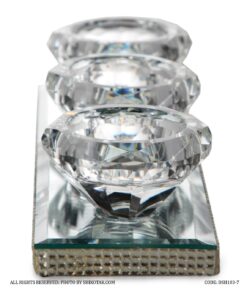 جاشمعی کریستالی تخت سه تایی مدل Sheri