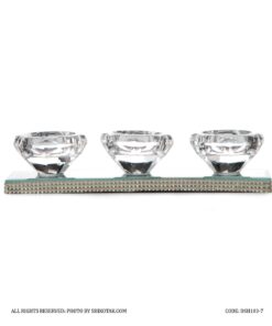 جاشمعی کریستالی تخت سه تایی مدل Sheri