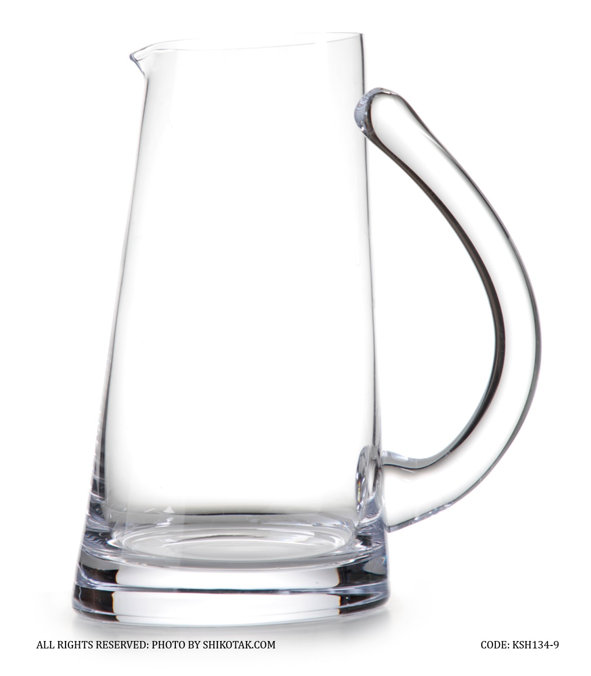 سس خوری شیشه ای دسته منحنی بزرگ