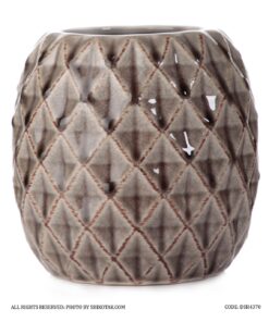 گلدان سرامیکی گرد بژ