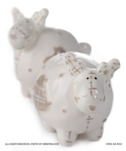 ست دو عددی نمکدان سرامیکی طرح گوزن