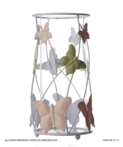 جاشمعی فلزی حباب دار پروانه های رنگی