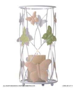 جاشمعی فلزی حباب دار پروانه های رنگی