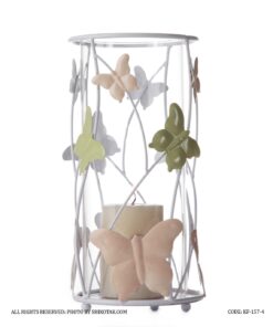 جاشمعی فلزی حباب دار پروانه های رنگی