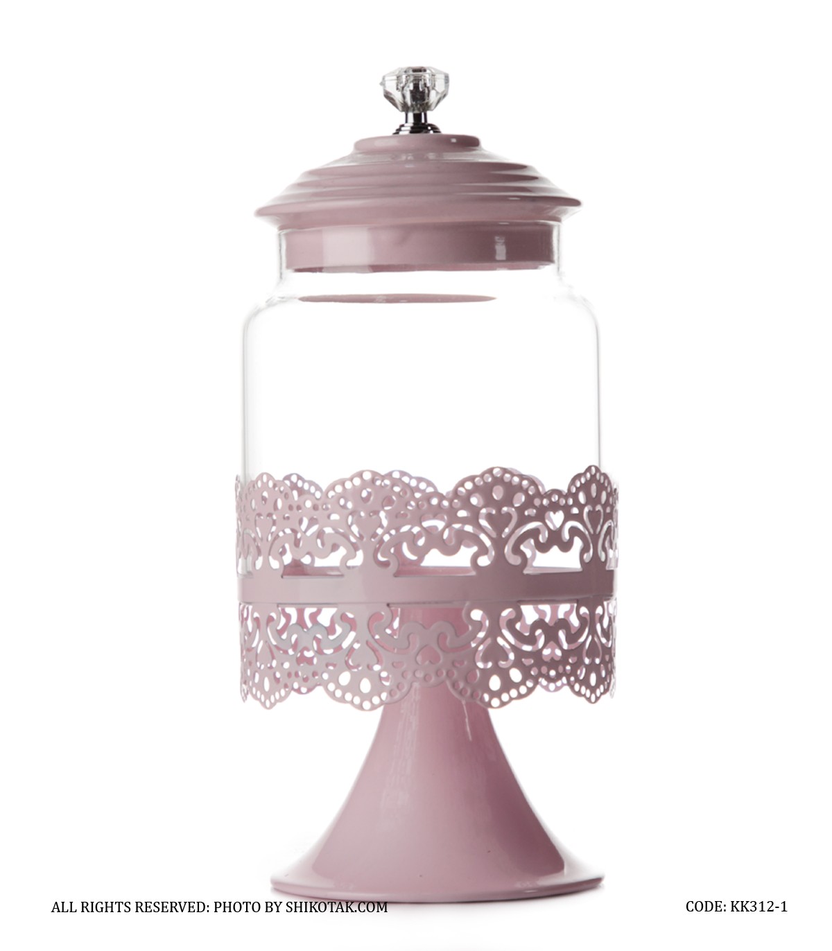 کندی باکس شیشه ای پایه دار طرح کاتسیا