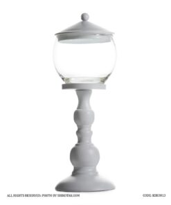 کندی باکس سفید شیشه گرد