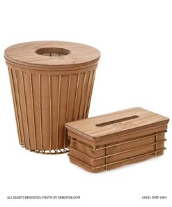 ست سطل و دستمال فلزی گرد مدل ملیسا