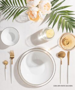 سرویس غذاخوری آرکوپال  6 نفره گرد لب طلایی