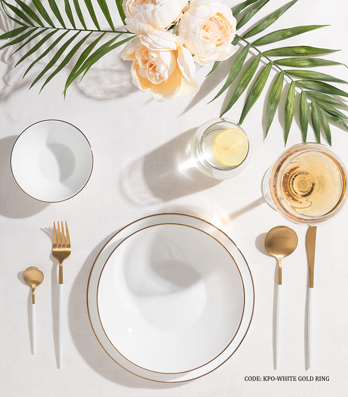 سرویس غذاخوری آرکوپال 6 نفره گرد لب طلایی