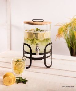 کلمن شیشه ای 5.5  لیتری استنددار مدل ترنم