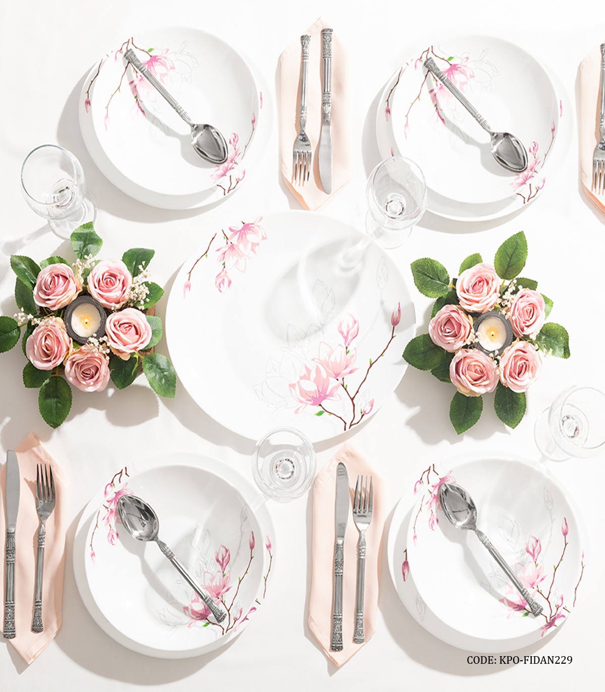 سرویس غذاخوری آرکوپال گرد 28 پارچه طرح فیدان