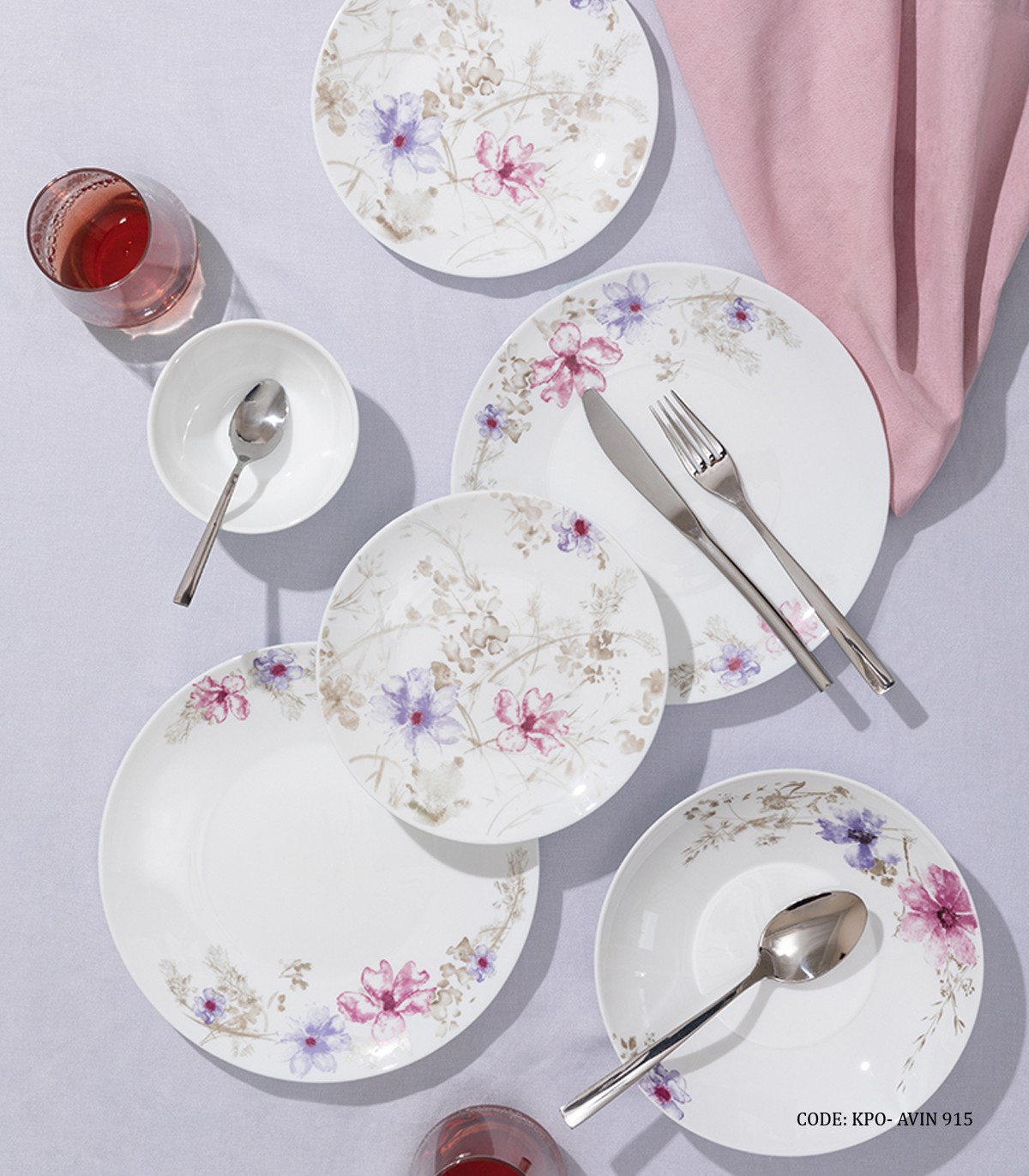 سرویس آرکوپال 6نفره قالب گرد 26 پارچه طرح آوین