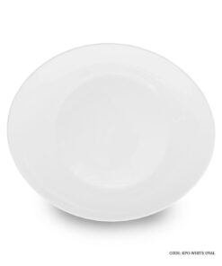 سرویس غذاخوری آرکوپال سفید بیضی ساده 28 پارچه