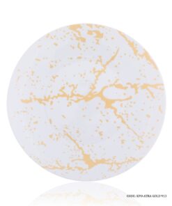 سرویس آرکوپال گرد 28 پارچه 6 نفره طرح آترا طلایی