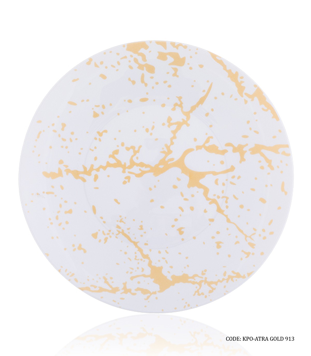 سرویس آرکوپال گرد 28 پارچه 6 نفره طرح آترا طلایی