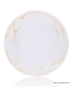 سرویس آرکوپال گرد 28 پارچه 6 نفره طرح آترا طلایی