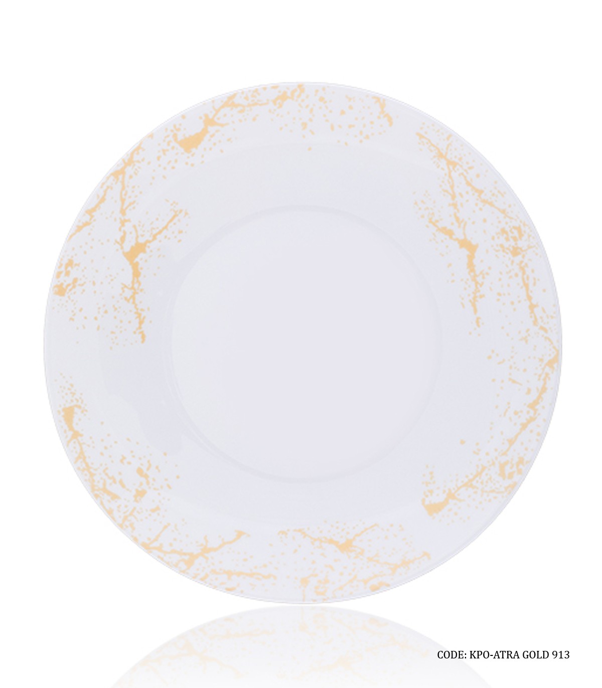 سرویس آرکوپال گرد 28 پارچه 6 نفره طرح آترا طلایی