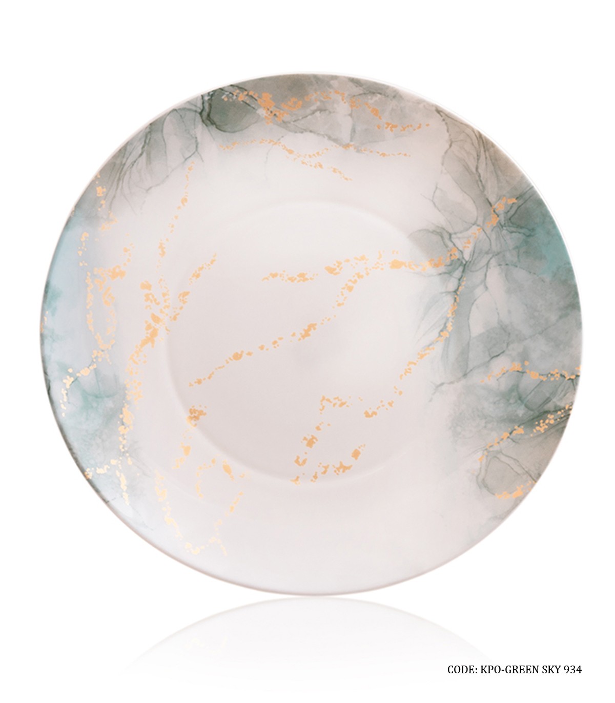 سرویس پذیرایی آرکوپال گرد 6 نفره 28 پارچه طرح اسکای سبز