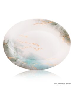 سرویس پذیرایی آرکوپال گرد 6 نفره 28 پارچه طرح اسکای سبز