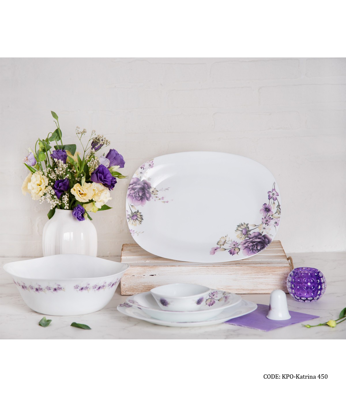 سرویس آرکوپال مربعی 28 پارچه طرح کاترینا