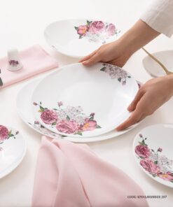 سرویس آرکوپال  28 پارچه 6 نفره بیضی طرح لاوندر