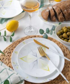 سرویس غذاخوری آرکوپال گرد 28 پارچه طرح شایلنر سبز