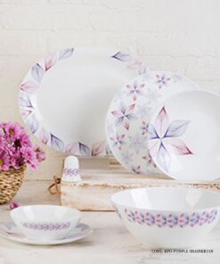 سرویس غذاخوری آرکوپال گرد 28 پارچه طرح شایلنر بنفش