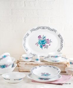 سرویس غذاخوری آرکوپال گرد 6 نفره 28 پارچه طرح نلی آبی